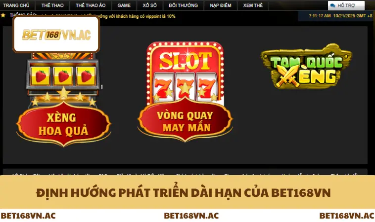 Giới Thiệu Bet168Vn 3 Định hướng phát triển dài hạn của Bet168Vn