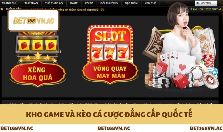 Kho game và kèo cá cược đẳng cấp quốc tế