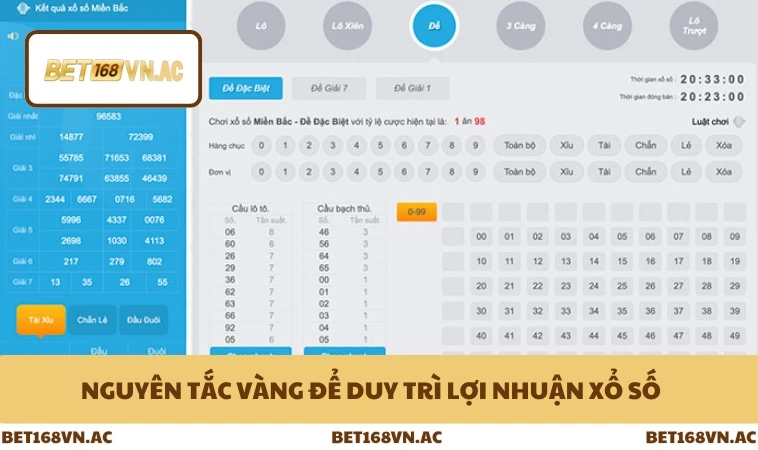 Cách Chơi Lô Đề Có Lãi Ổn Định Hàng Tháng Ở Nhà Cái Bet168Vn 3 Nguyên tắc vàng để duy trì lợi nhuận xổ số
