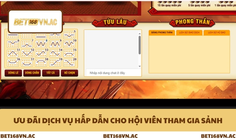 Ưu đãi dịch vụ hấp dẫn cho hội viên tham gia sảnh